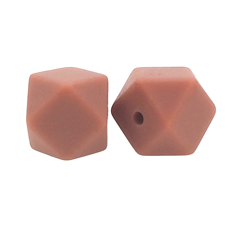 Hexagon-- 14mm-- Silicone  Beads