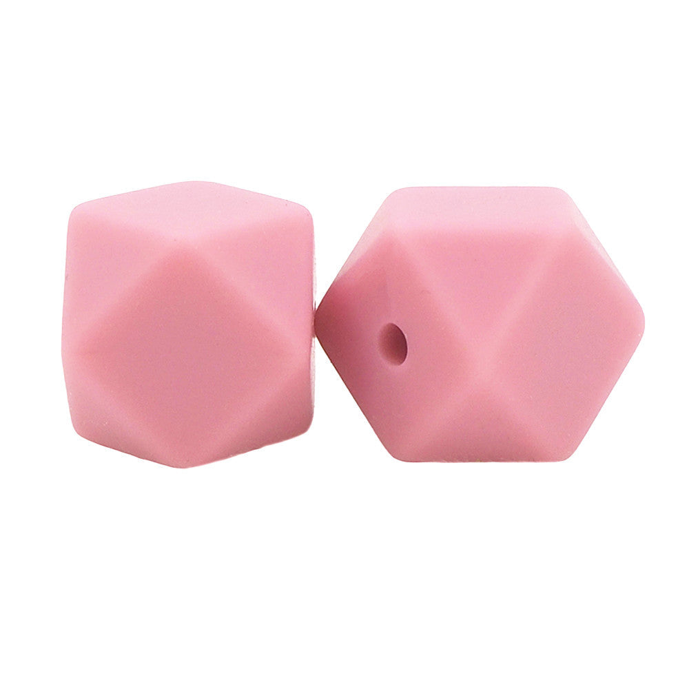 Hexagon-- 14mm-- Silicone  Beads