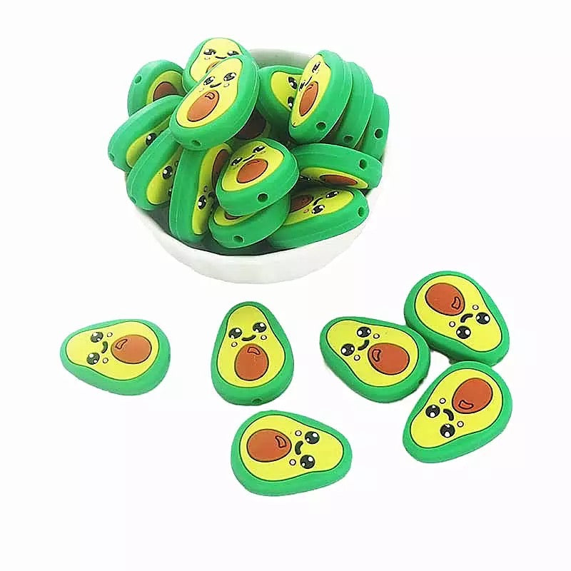 X118- Avocado Silicone (1 Count) Focal Bead