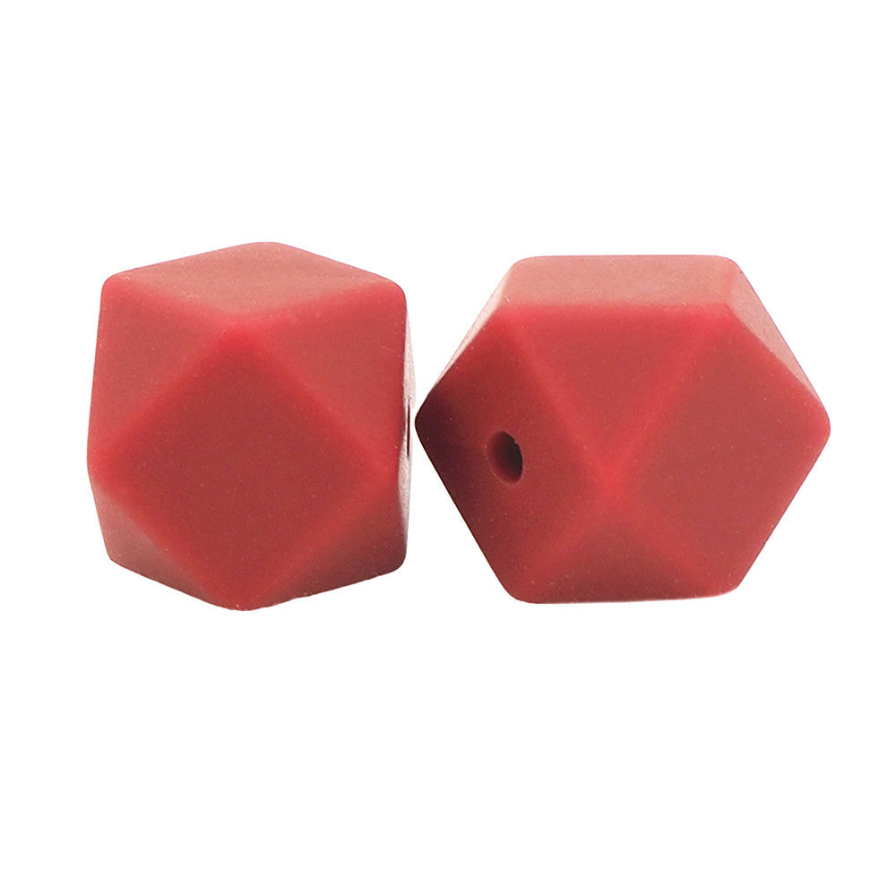 Hexagon-- 14mm-- Silicone  Beads