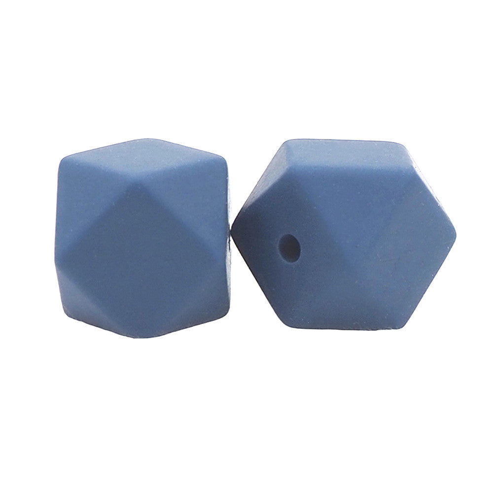 Hexagon-- 14mm-- Silicone  Beads