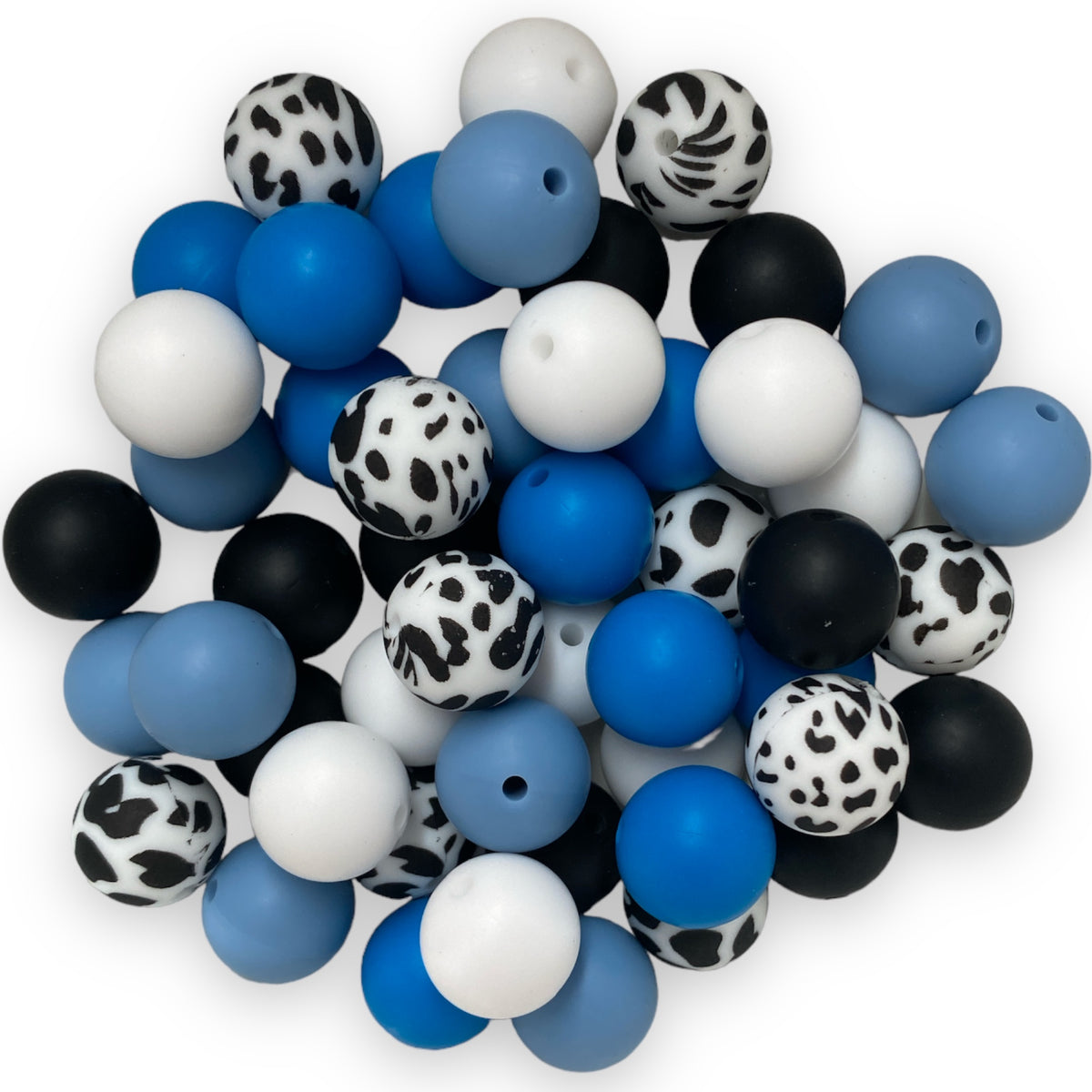 CK- 226 -  15mm 50 Count  Mixed Pack Silicone  Beads