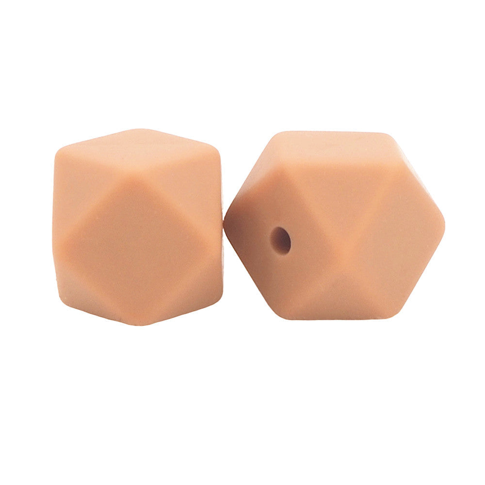 Hexagon (17mm)-  Silicone  Beads