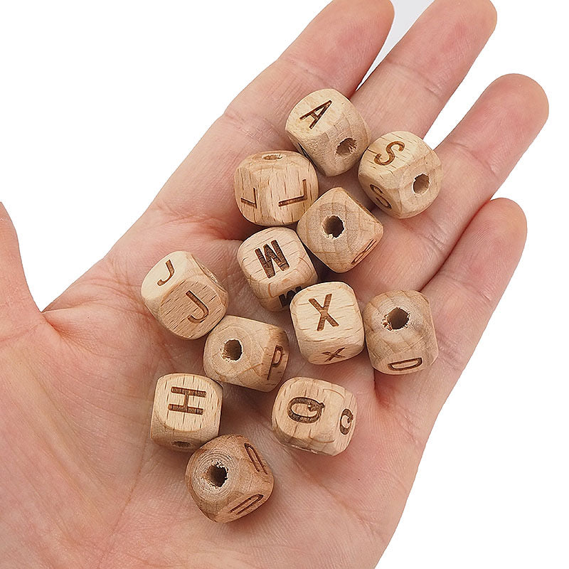 Wood "Letter"  Beads