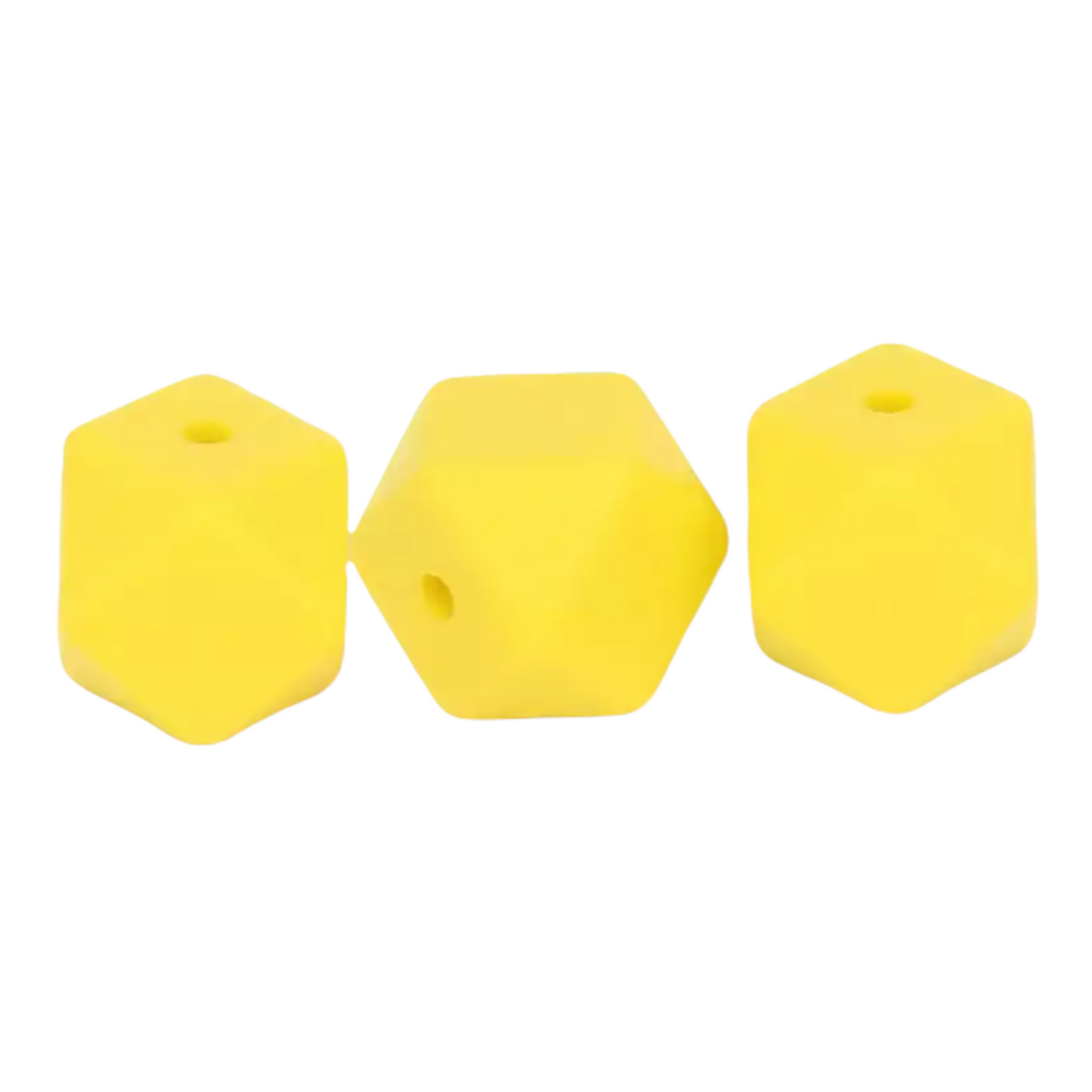 Hexagon (17mm)-  Silicone  Beads