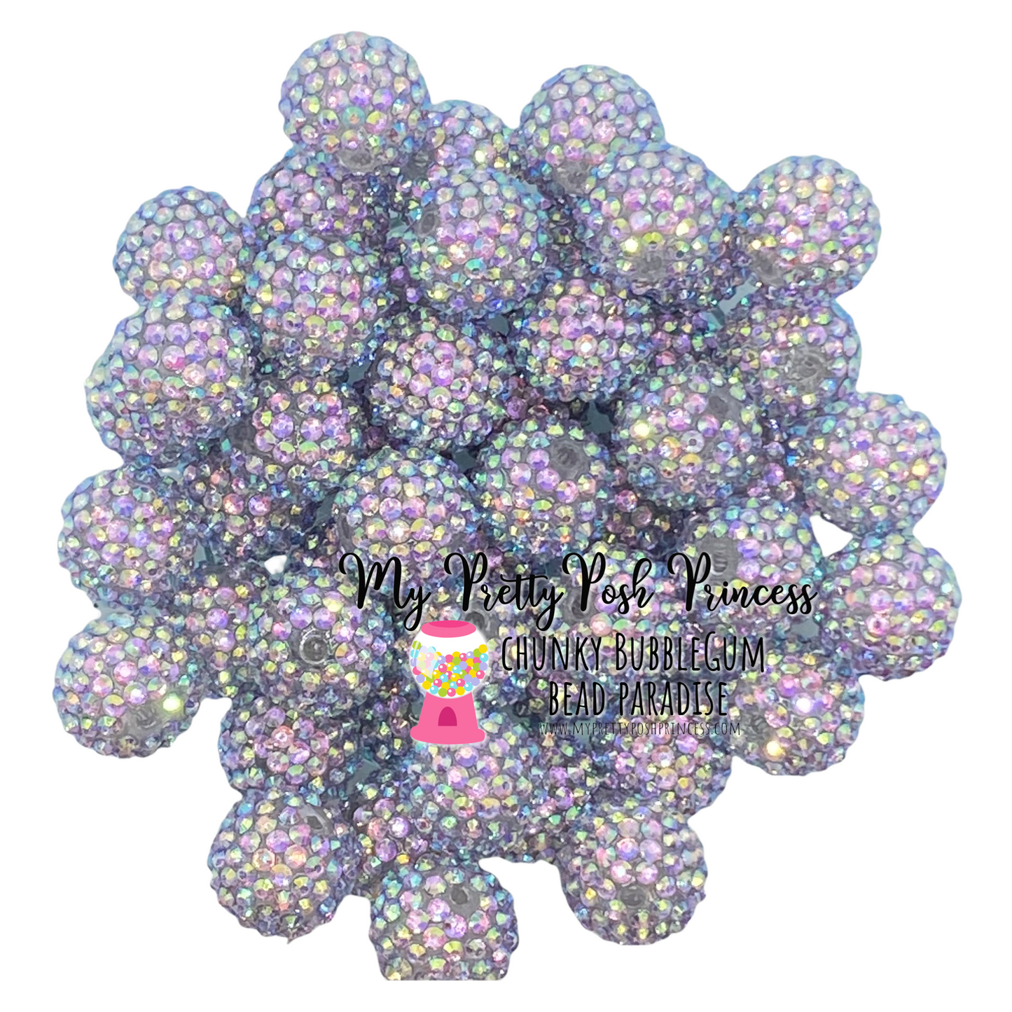 #1104 - R44- 20mm Dark Disco AB Rhinestone  Beads  (1 Count)