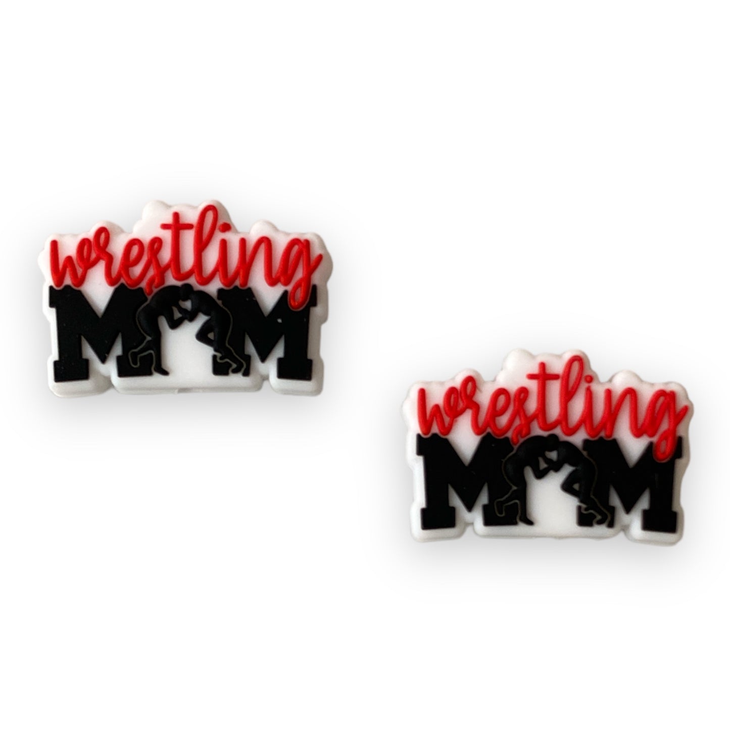 X210 - Wrestling Mom  Silicone (1 Count) Focal Beads