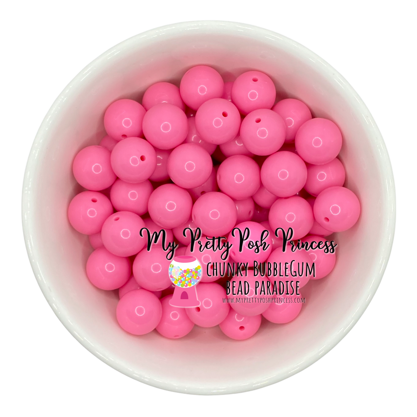 #331 - 20mm Taffy Pink Solid Acrylic Beads (1 Count)