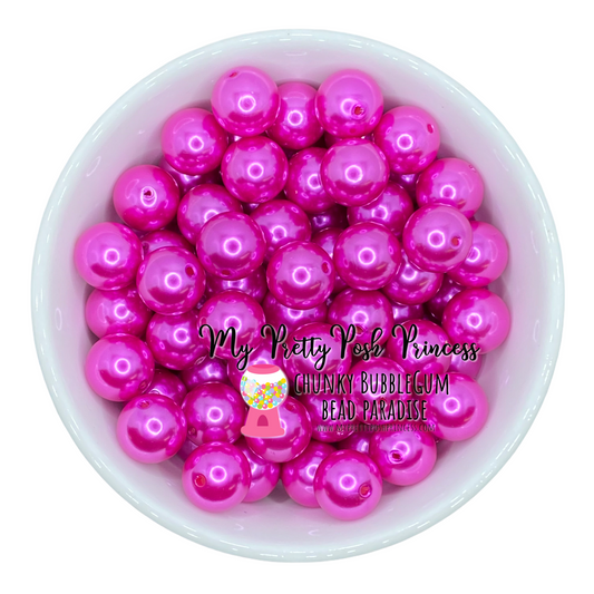 #72 - a10- 12mm Pink  Pearl Acrylic Beads  (20 Count)