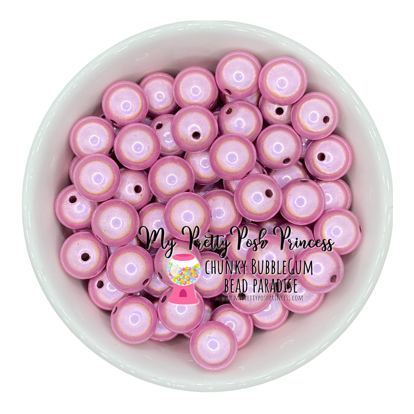 #883 -  20mm Light Pink Miracle Acrylic Beads (1 Count)