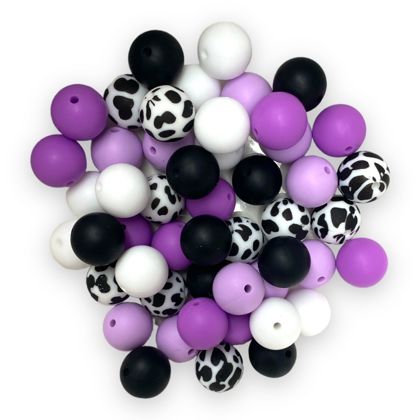 CK-   225 -  15mm 50 Count  Mixed Pack Silicone  Beads