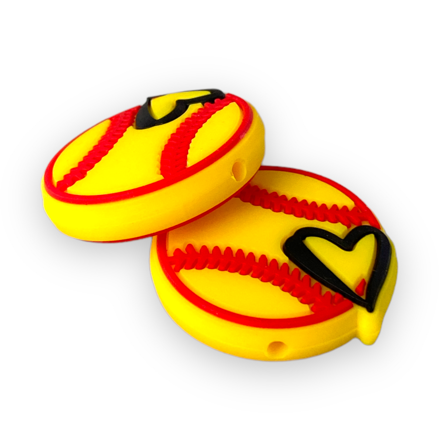 X228 -  Softball  Silicone (1 Count)Focal Bead