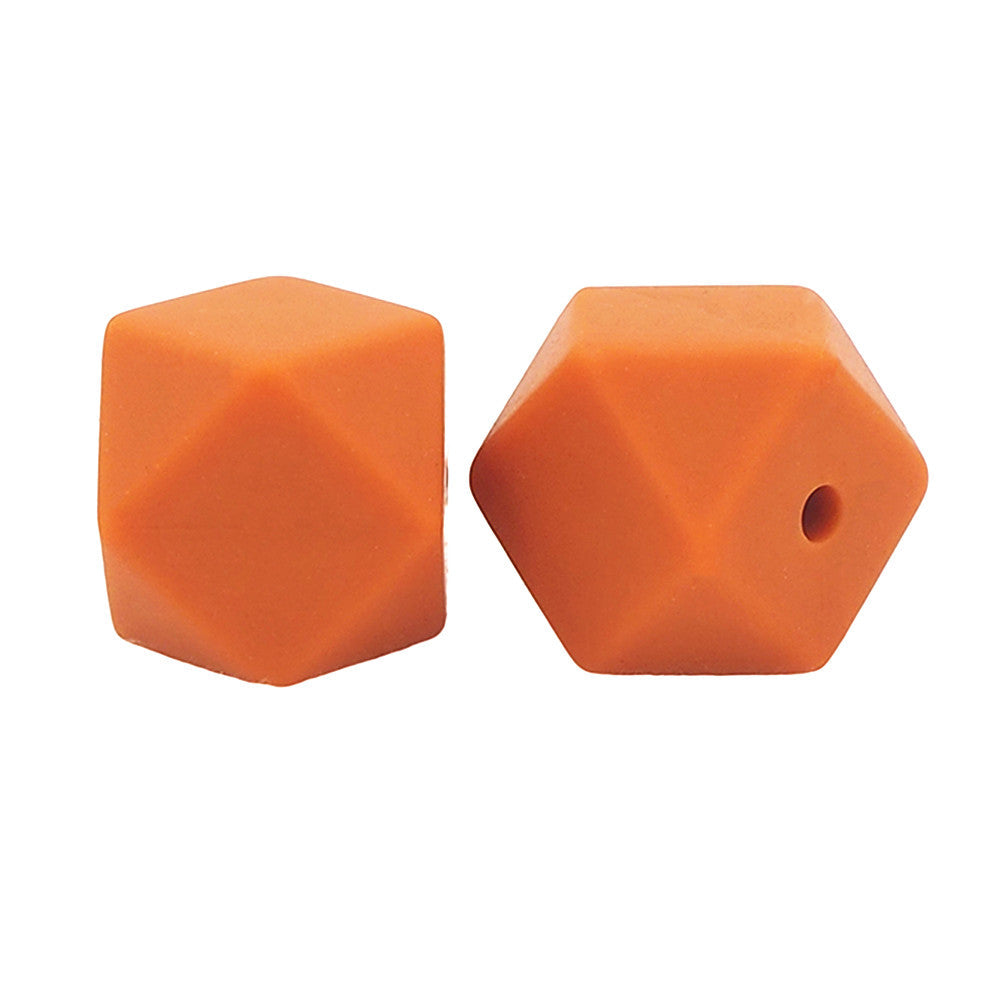 Hexagon-- 14mm-- Silicone  Beads