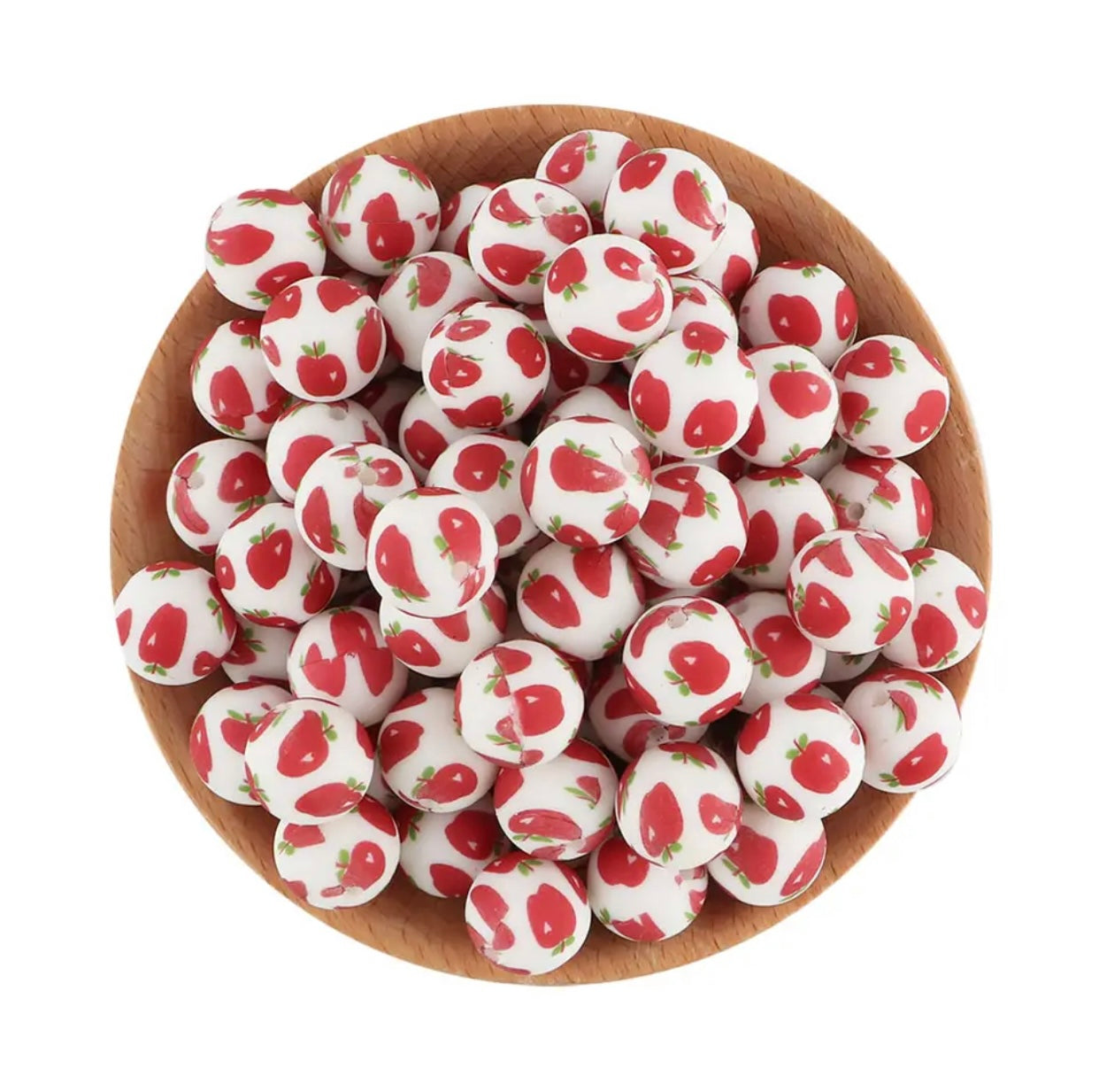 P7 15mm 10 pk Red Splattered Print Silicone Beads – RD Creations 1stop