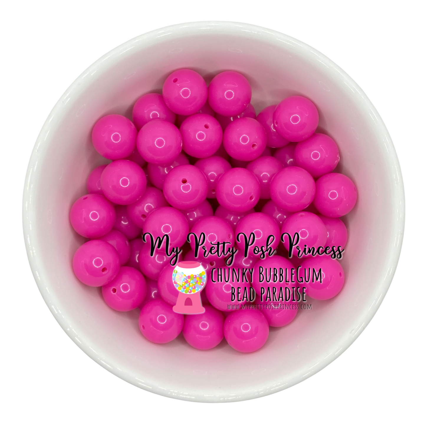 #330 - 20mm Dark Pink Solid Acrylic Beads (1 Count)