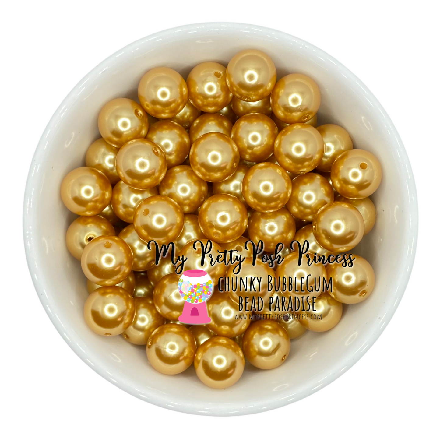 #404 - A56- 20mm Mustard  Pearl  Acrylic Beads  (1 Count)