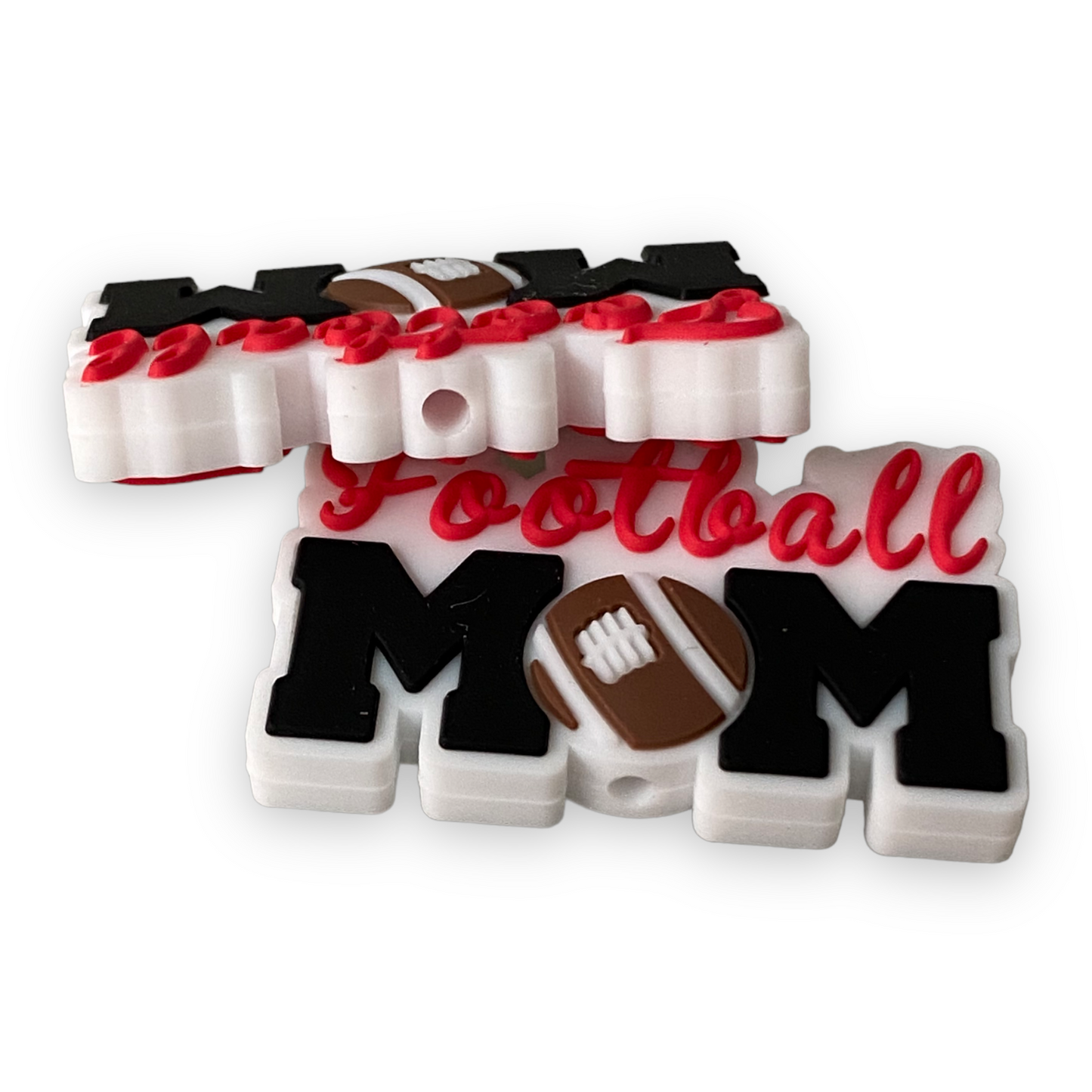 X231 -  Football Mom Silicone (1 Count) Focal Bead