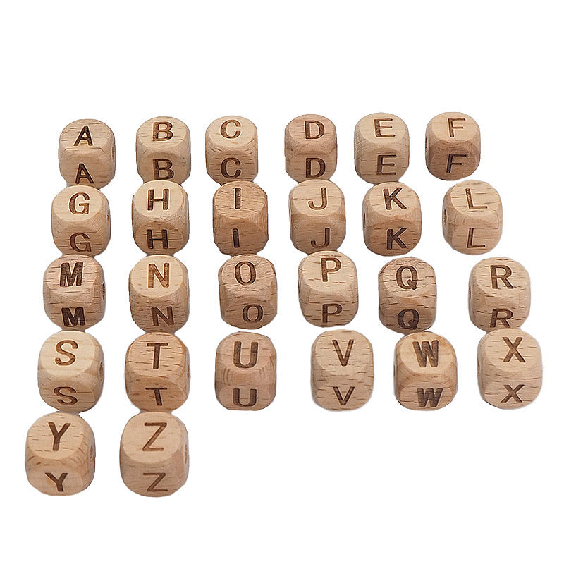 Wood "Letter"  Beads