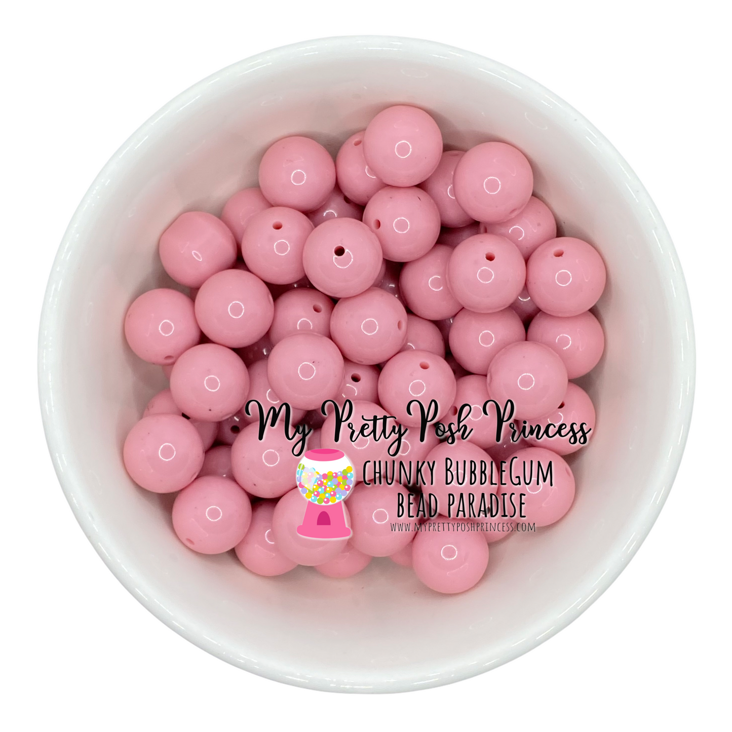 #332 - 20mm Rose Pink Solid Acrylic Beads (1 Count)