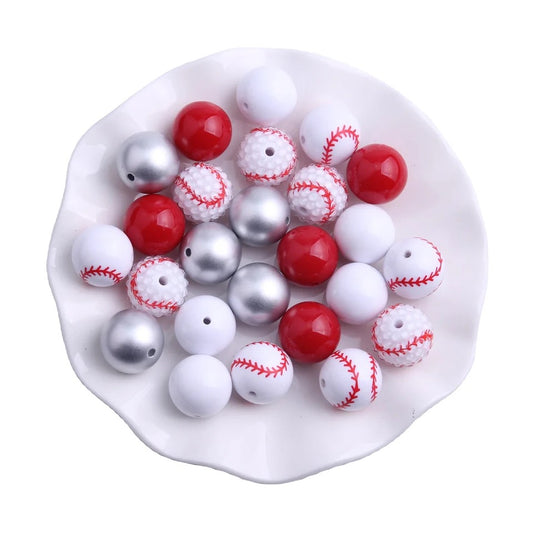 20-M54- 20mm "Baseball" (50 Count) Bead Pack