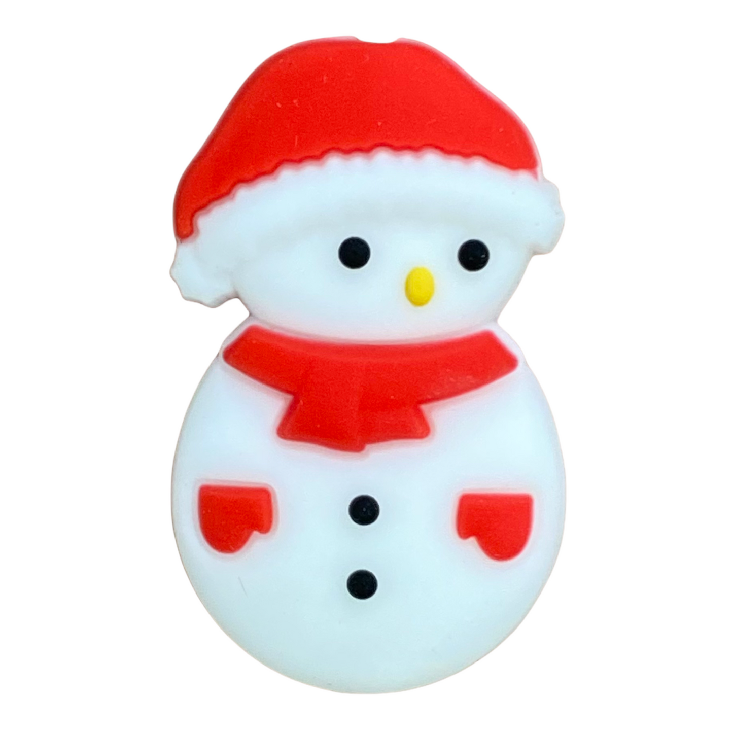 X56 - Snowman Focal Bead Silicone (1 Count) Focal Beads