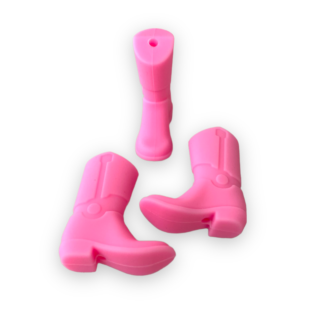 X434 - Pink Cowboy/Cowgirl Boot Silicone Focal (1 Count) Bead