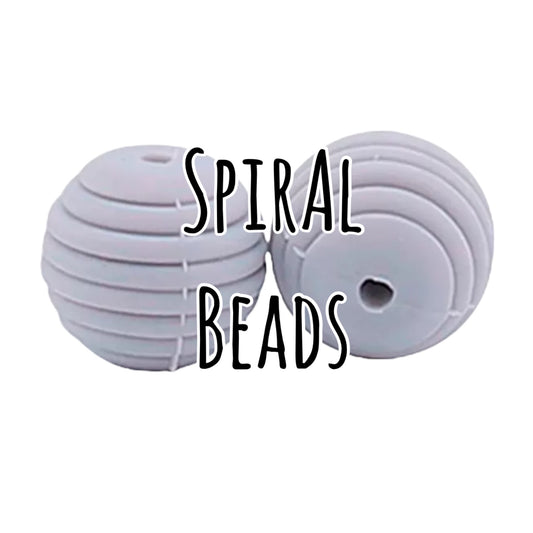 15mm “Spiral” Silicone Beads