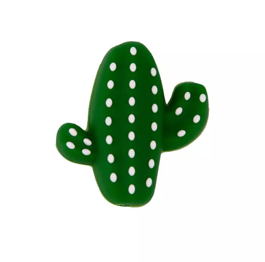 h973  - Cactus Focal Bead Silicone (1 Count) Focal Beads