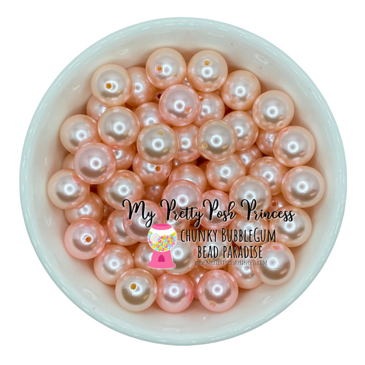 #94 - a51- 12mm Pink Ivory  Pearl Acrylic Beads  (20 Count)