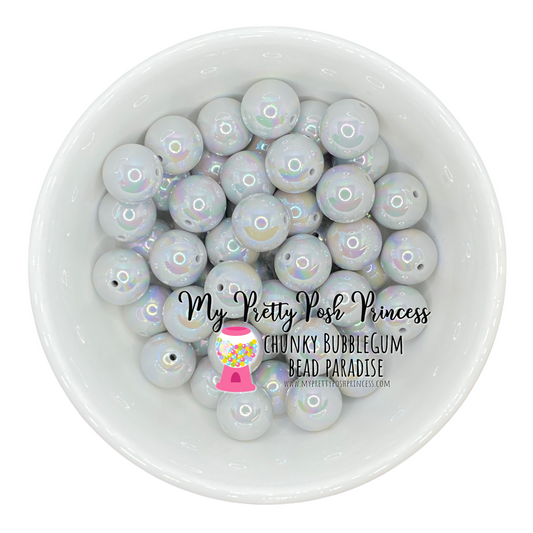 #485 -20mm Light Gray AB Solid Acrylic Beads (1 Count)