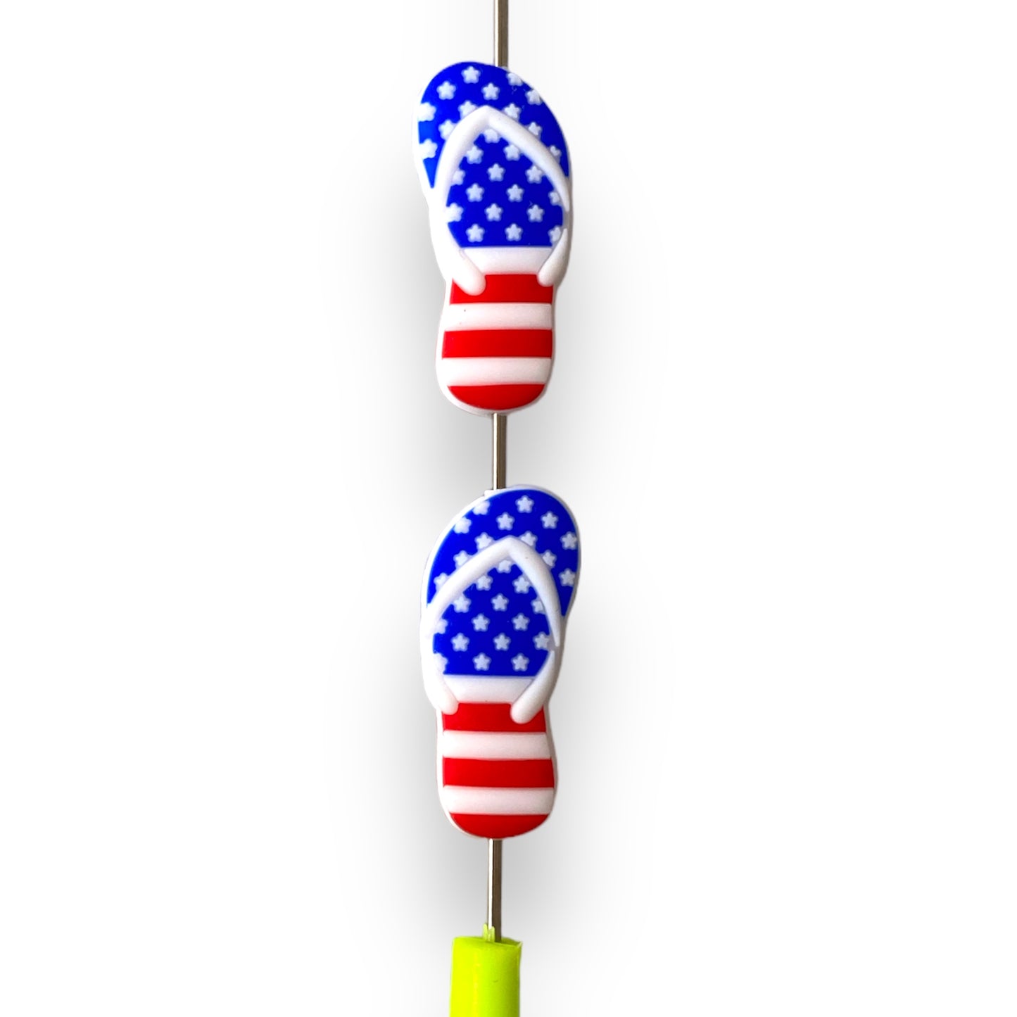 h880 - USA Flip Flop  Silicone Beads