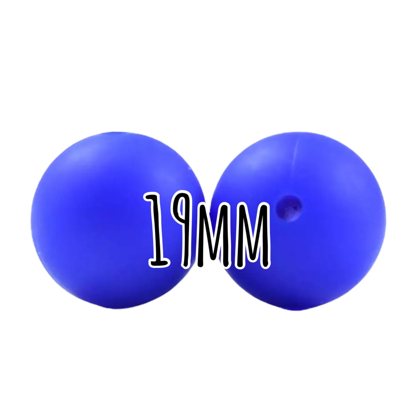 (19mm) "Round" Silicone  Beads