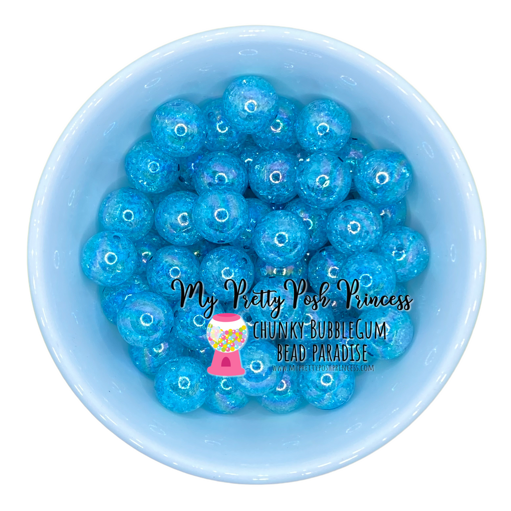 aqua jelly 20mm wholesale bubblegum beads – Bubblegum Beads AZ