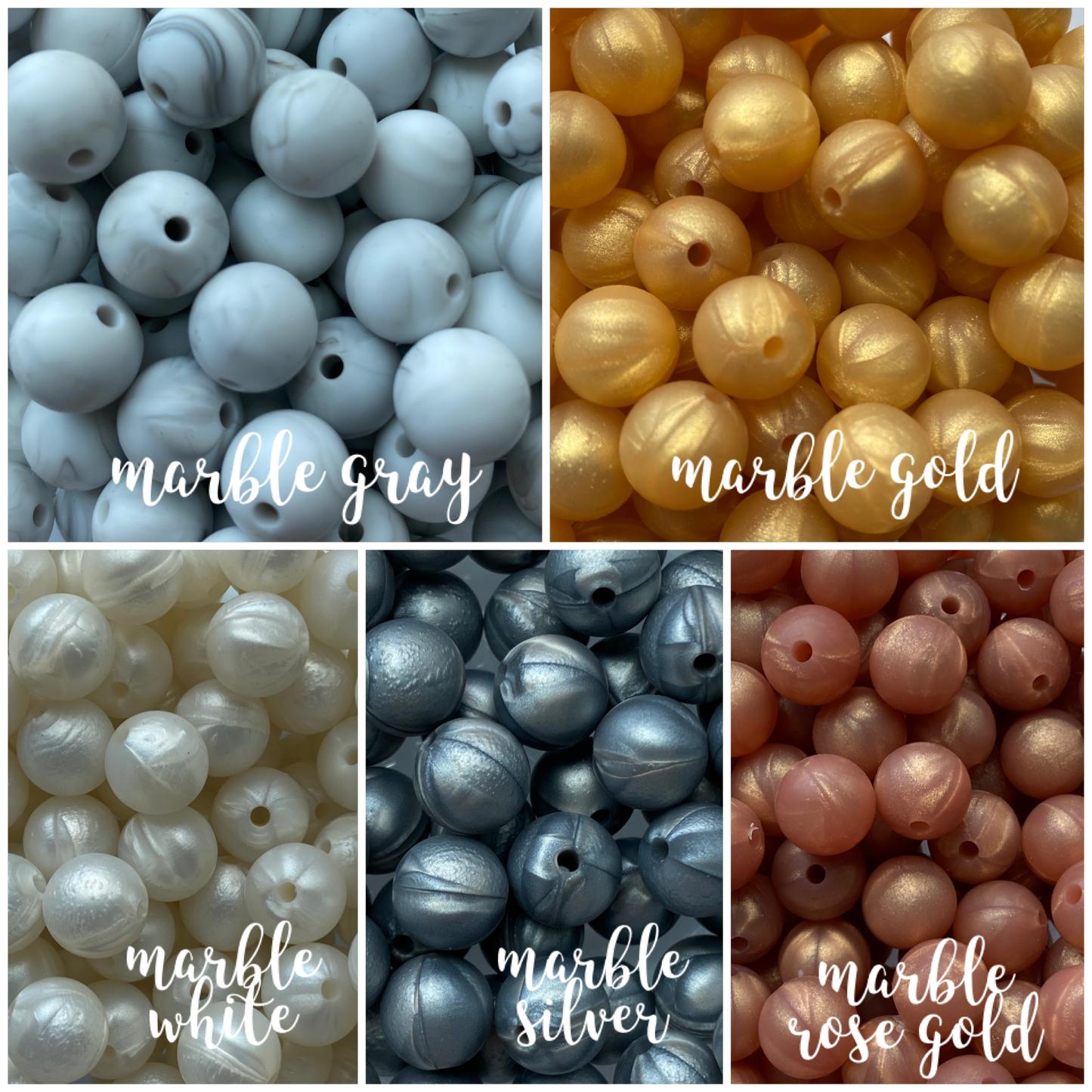 (19mm) "Round" Silicone  Beads