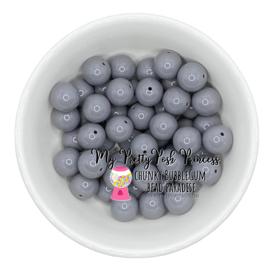 #324 - 20mm Dark Gray Solid  Acrylic Beads (1 Count)